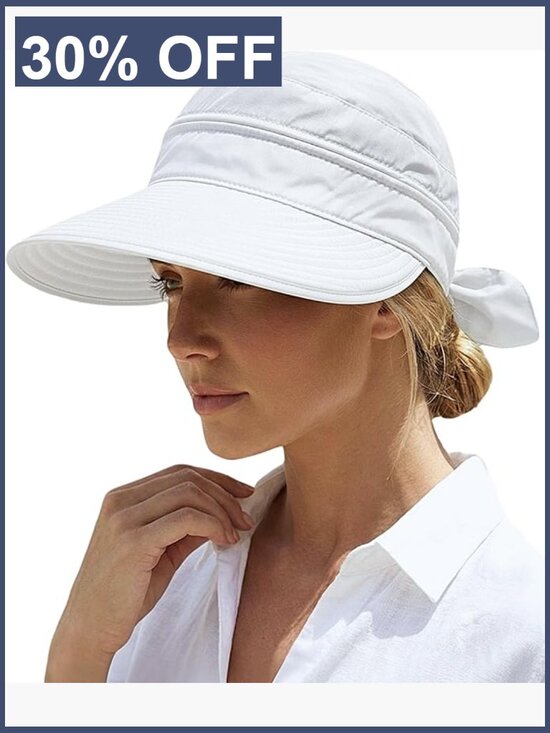 2-in-1 Sun Visor Hat Zipper Off Ponytail Friendly Lightweight Quick Dry UV main image 5